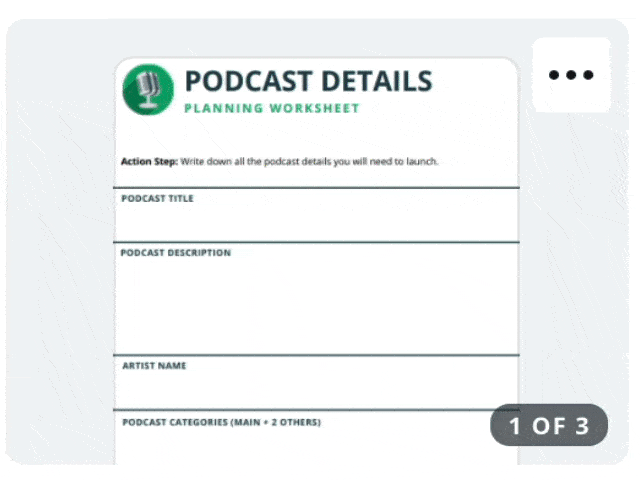 Podcasting Simplified Worksheets